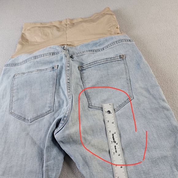 Gap 1969 Maternity Denim Jeans Women's 28 Blue Light Wash Cropped Leg - Picture 12 of 13